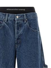 DENIM X ALEXANDER WANG Blue Cotton Relaxed Fit Jeans - 26