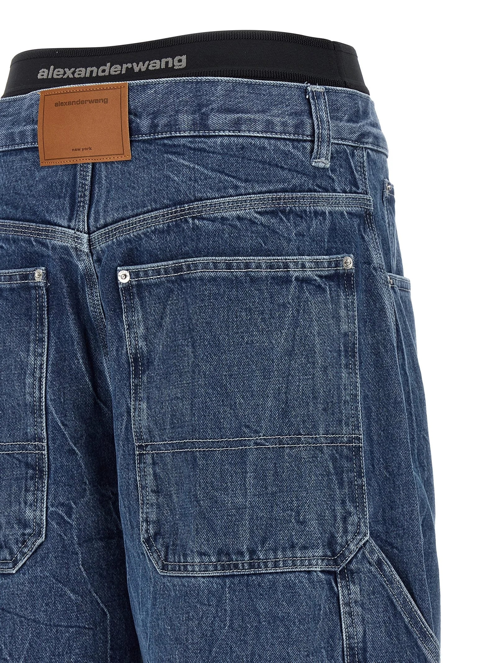 DENIM X ALEXANDER WANG Blue Cotton Relaxed Fit Jeans - 26