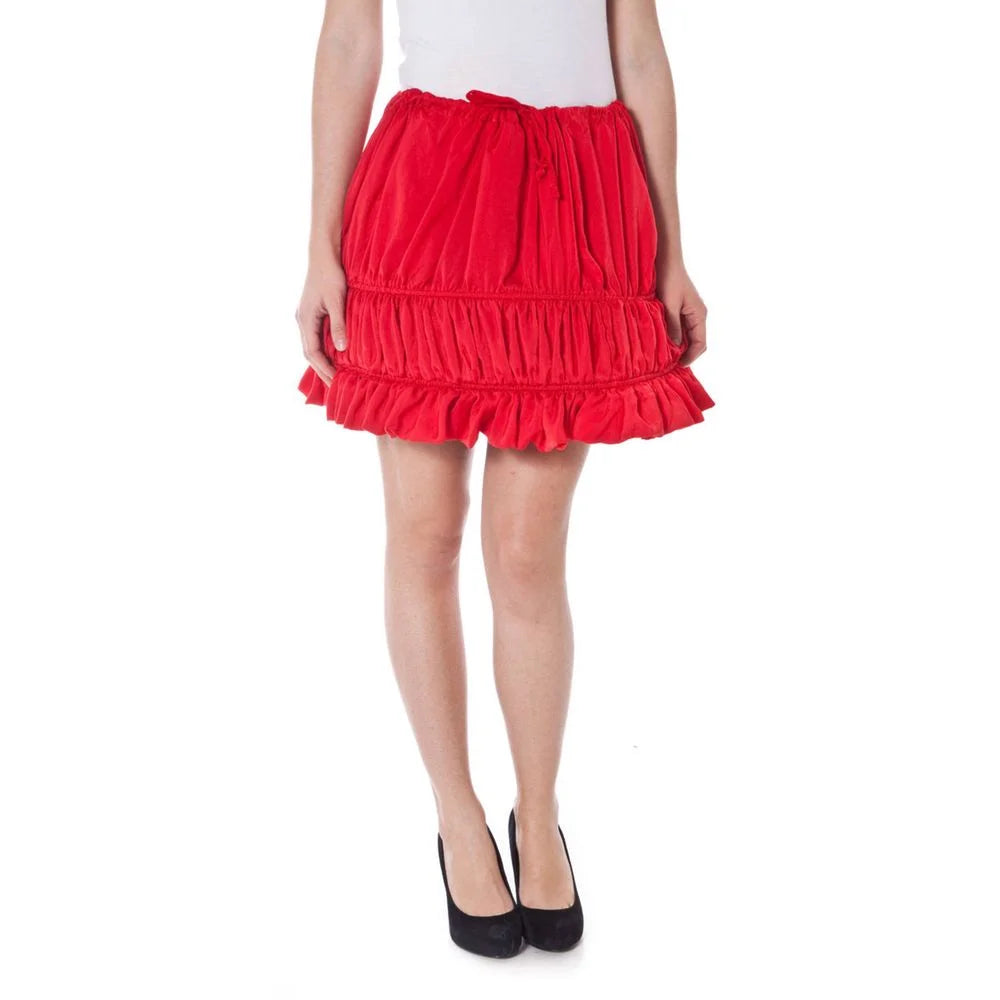 Denny Rose Red Polyester Skirt - One Size - Skirts