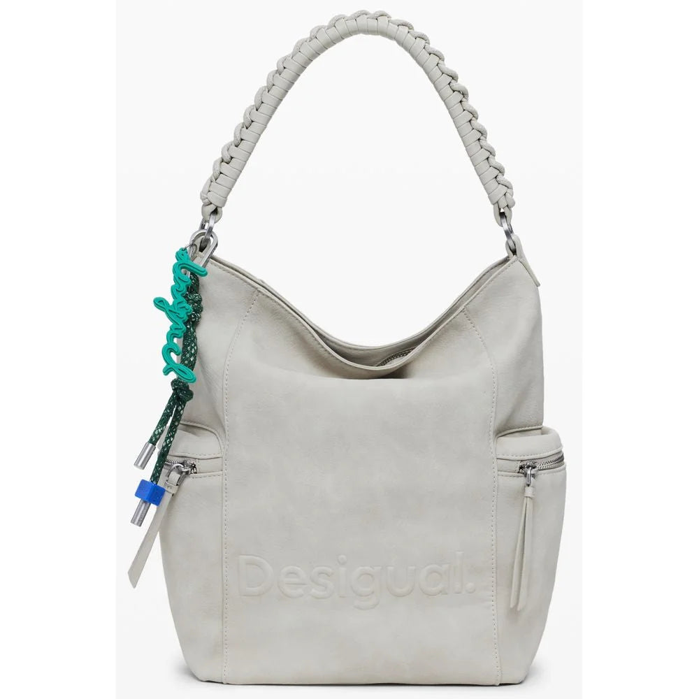 Desigual Beige Polyethylene Women Backpack - Backpacks