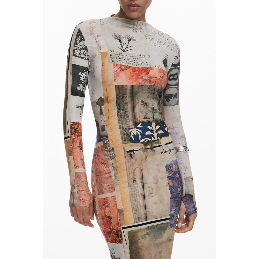 Desigual Beige Viscose Women Dress