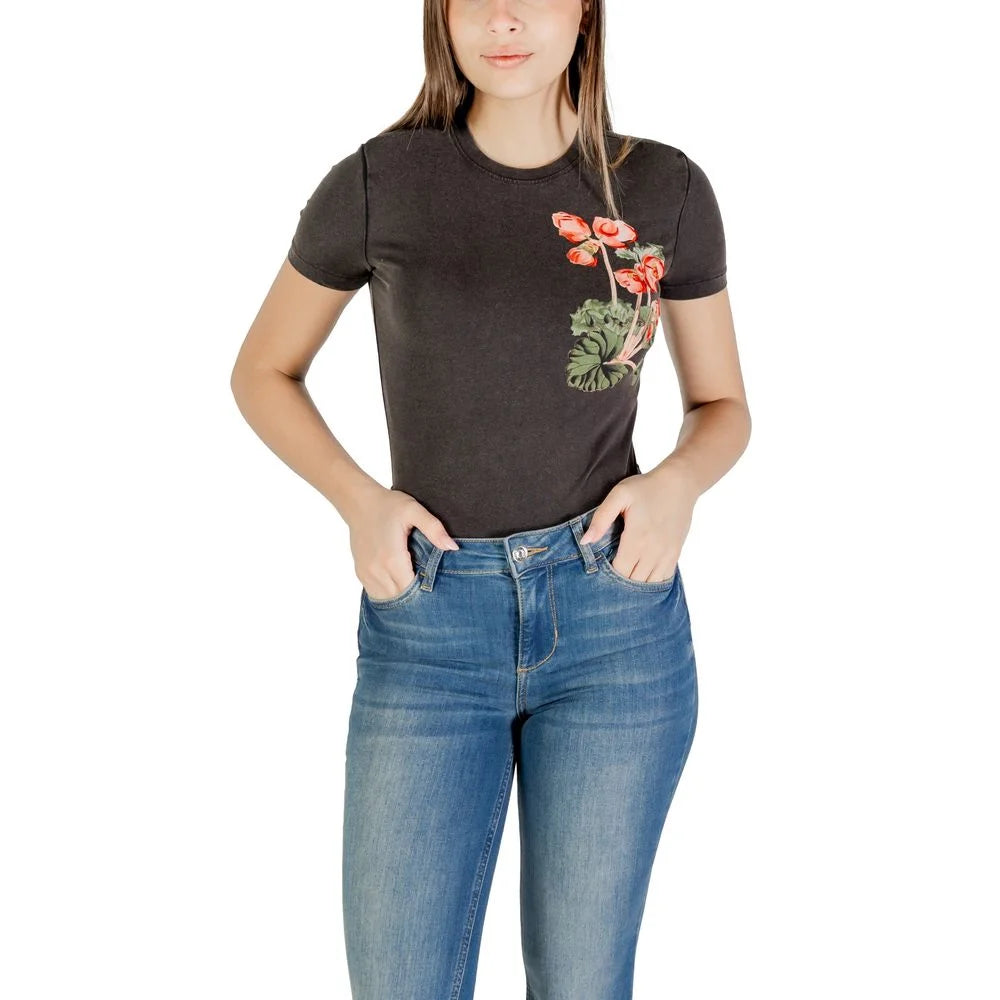 Desigual Black Cotton T-Shirt - T-Shirts