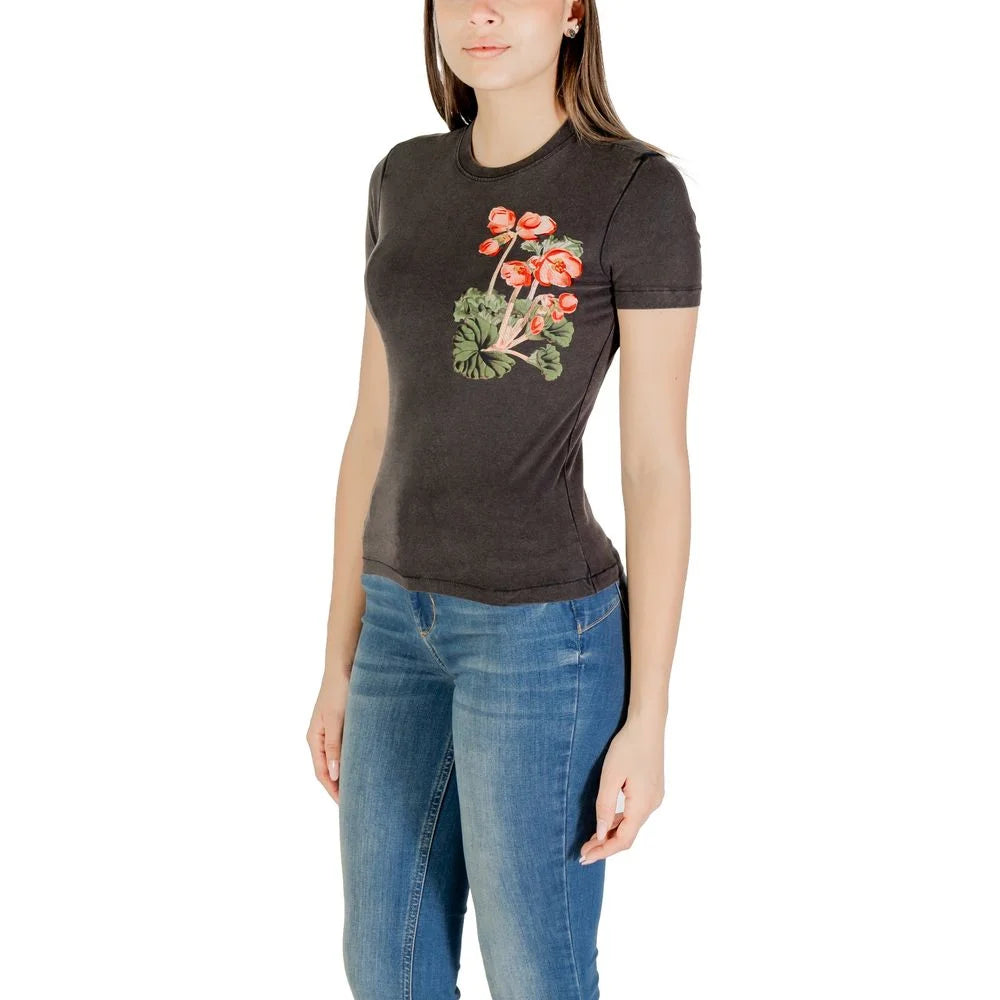 Desigual Black Cotton T-Shirt - T-Shirts