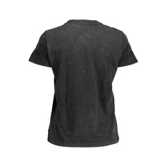 Desigual Black Cotton T-Shirt - XL - T-Shirts