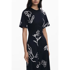 Desigual Black Cotton Women Dress - Dresses