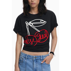Desigual Black Cotton Women T-Shirt