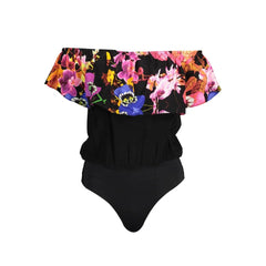 Desigual Black Elastane Bodysuit - 10 | XL - Bodysuits