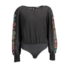 Desigual Black Elastane Bodysuit - 10 | XL - Bodysuits