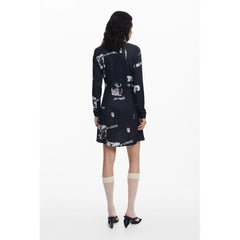 Desigual Black Elastane Dress - Dresses