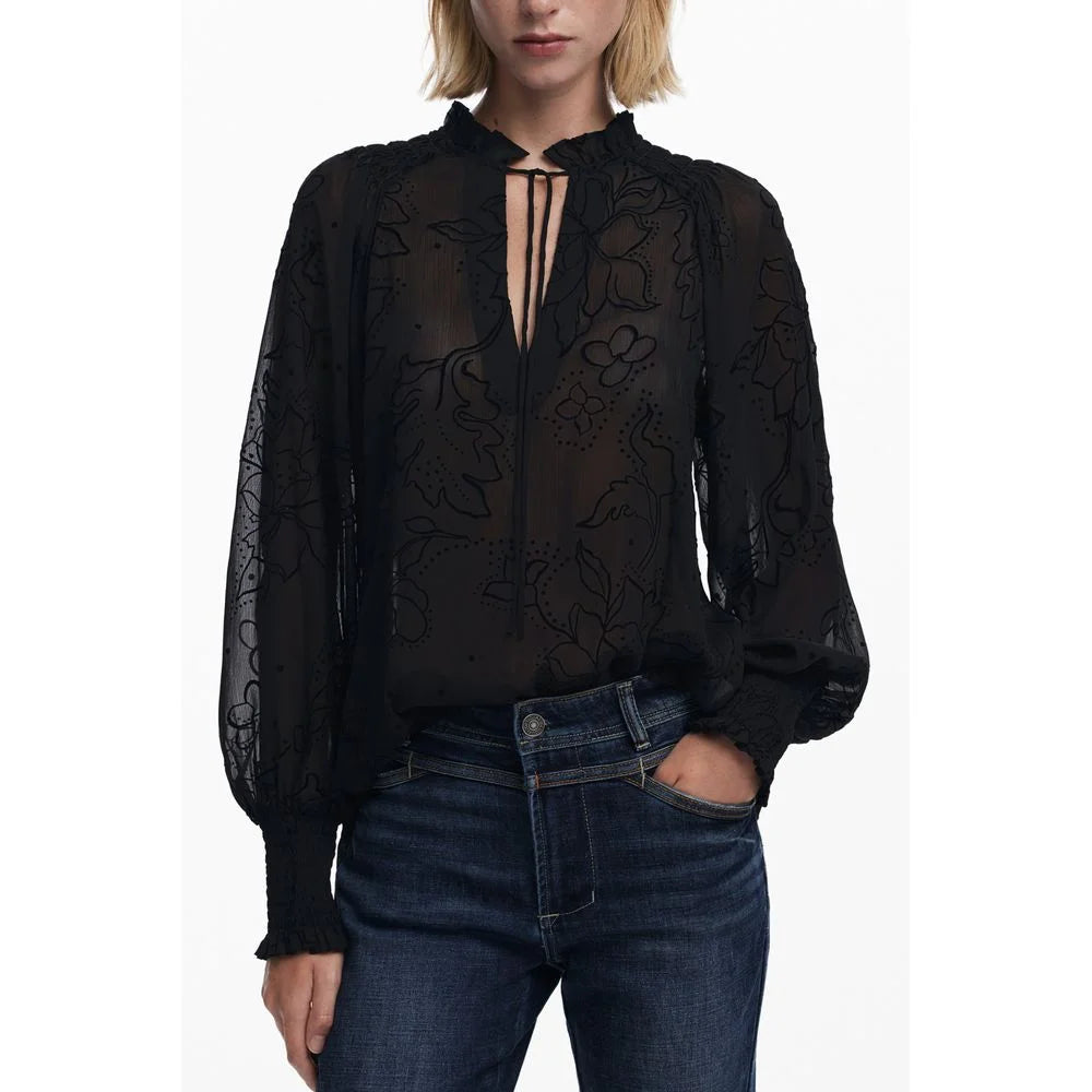 Desigual Black Polyester Women Blouse - XS