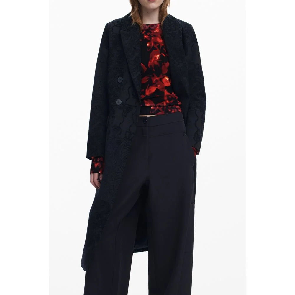 Desigual Black Polyester Women Coat - Overcoats