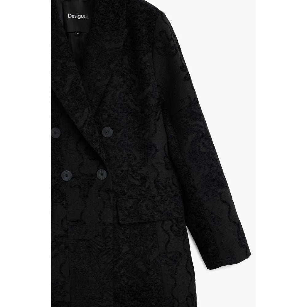 Desigual Black Polyester Women Coat - Overcoats