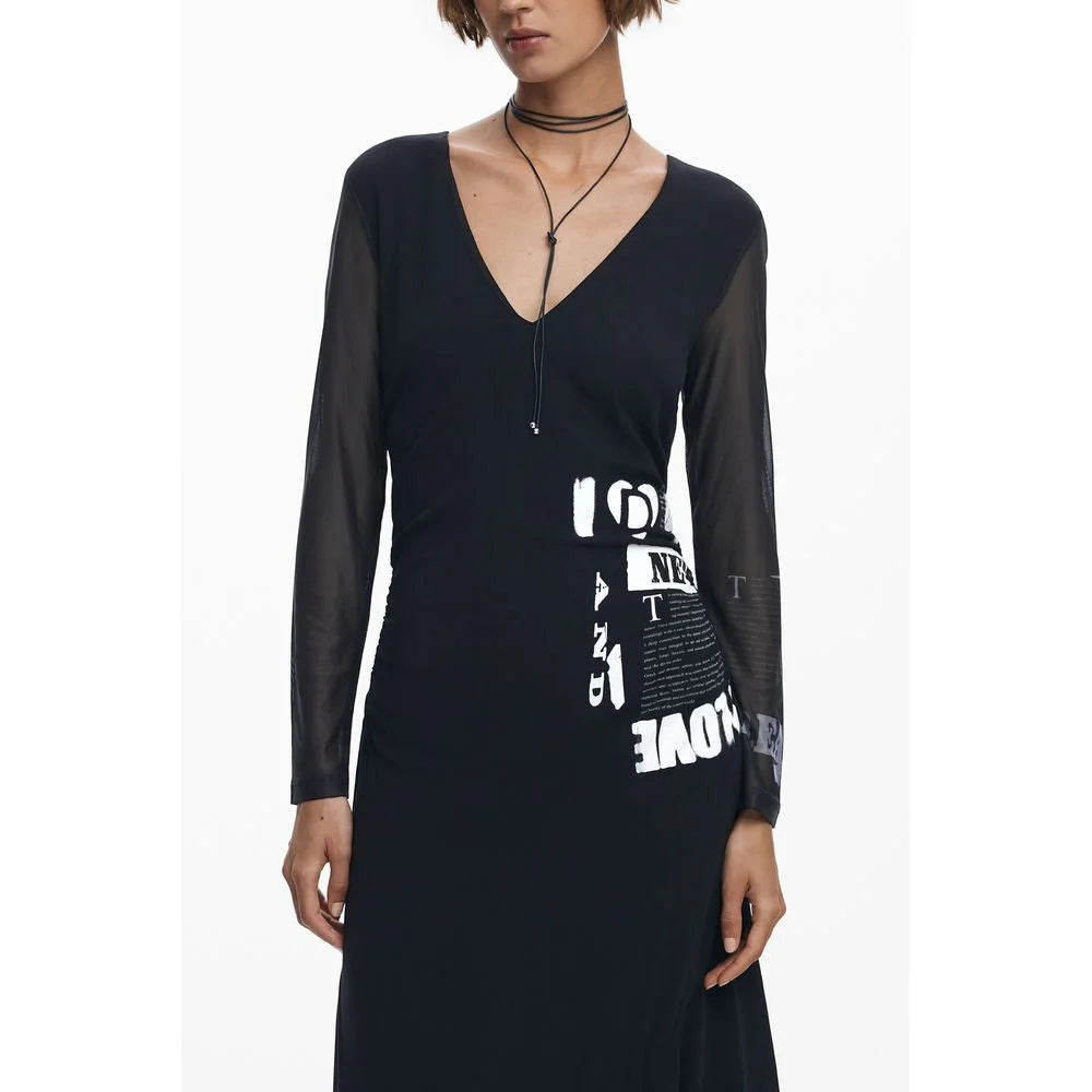 Desigual Black Polyester Women Dress - Dresses