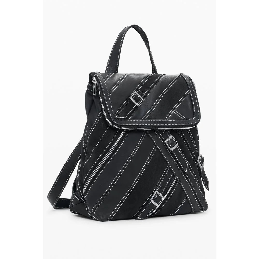 Desigual Black Polyethylene Women Backpack - Backpacks