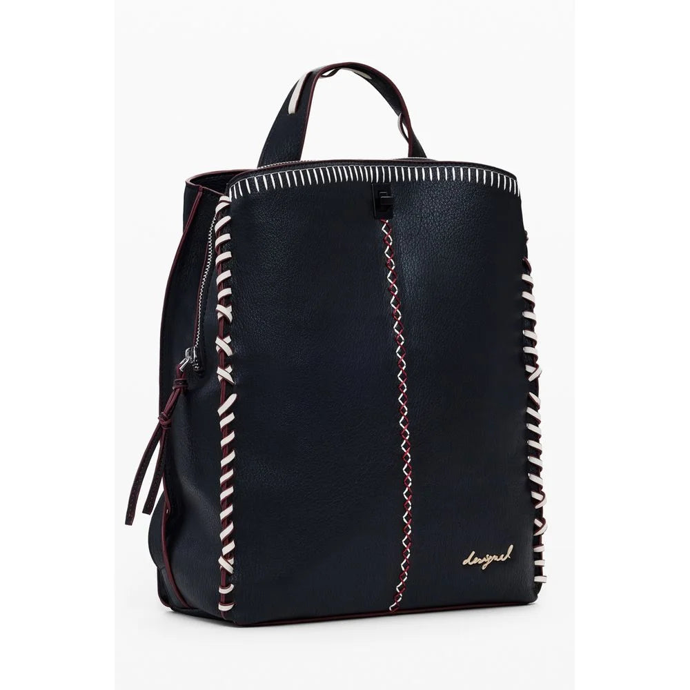 Desigual Black Polyethylene Women Backpack - Laptop Backpacks