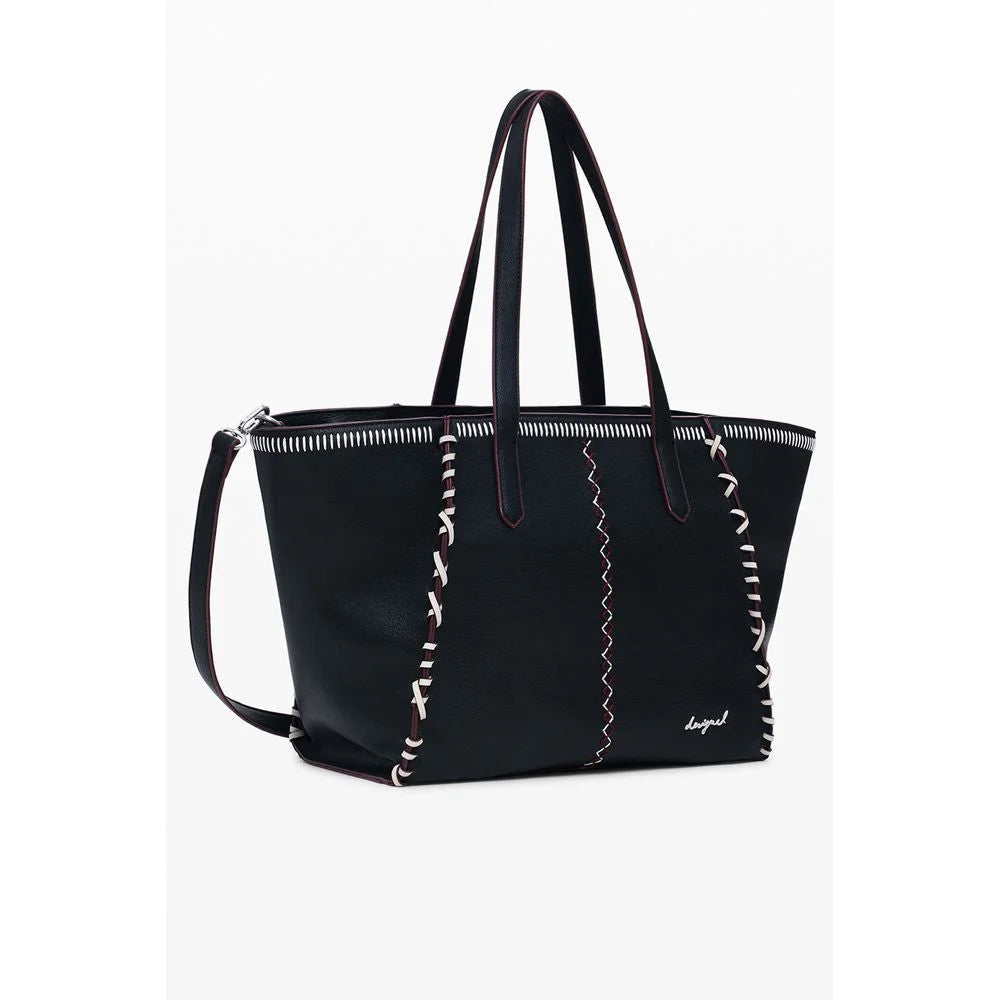 Desigual Black Polyethylene Women Handbag - Shopper Bags