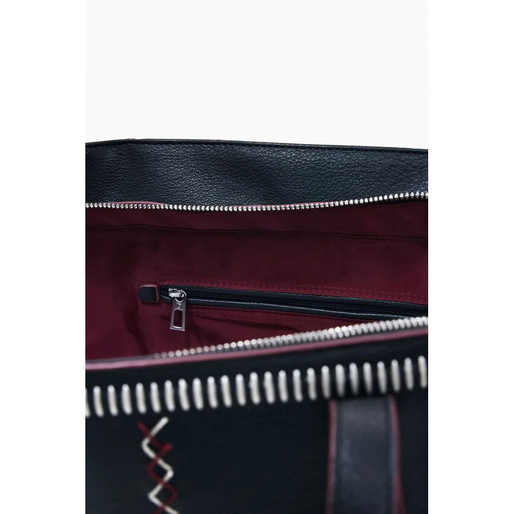 Desigual Black Polyethylene Women Handbag - Shopper Bags