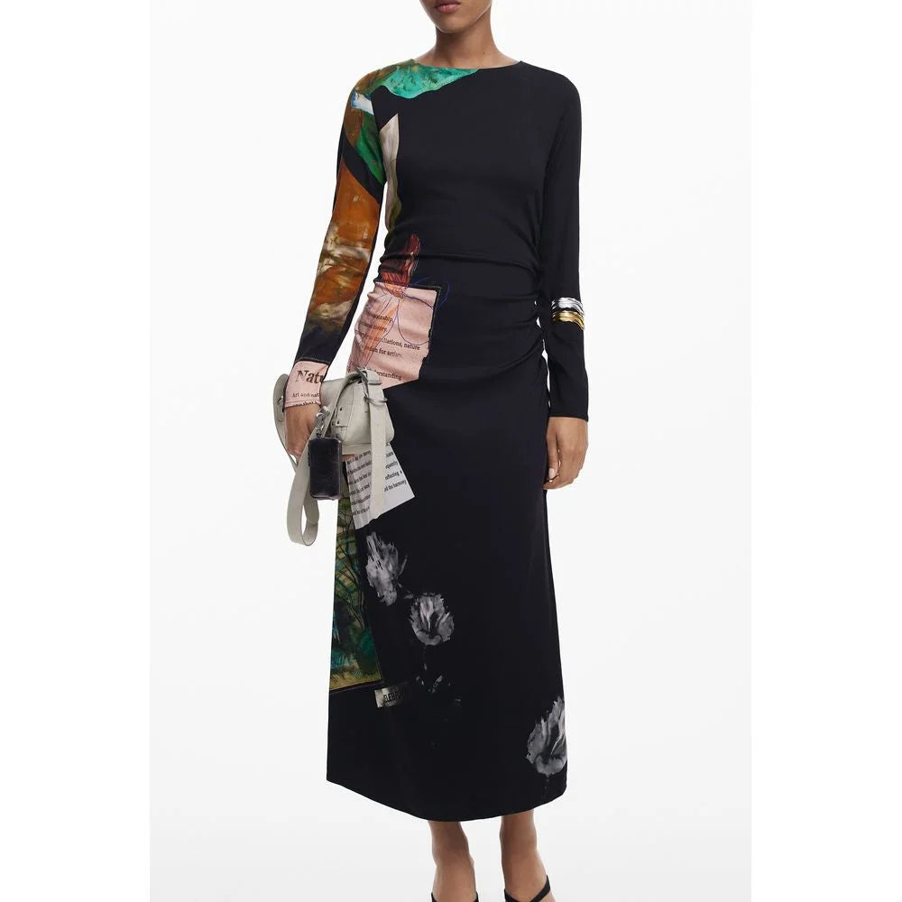 Desigual Black Viscose Women Dress - Dresses