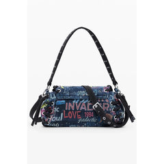 Desigual Blue Cotton Women Handbag - Shoulder Bags