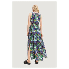 Desigual Blue Viscose Long - XL - Dresses