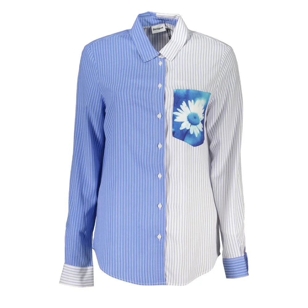 Desigual Blue Viscose Shirt - XS