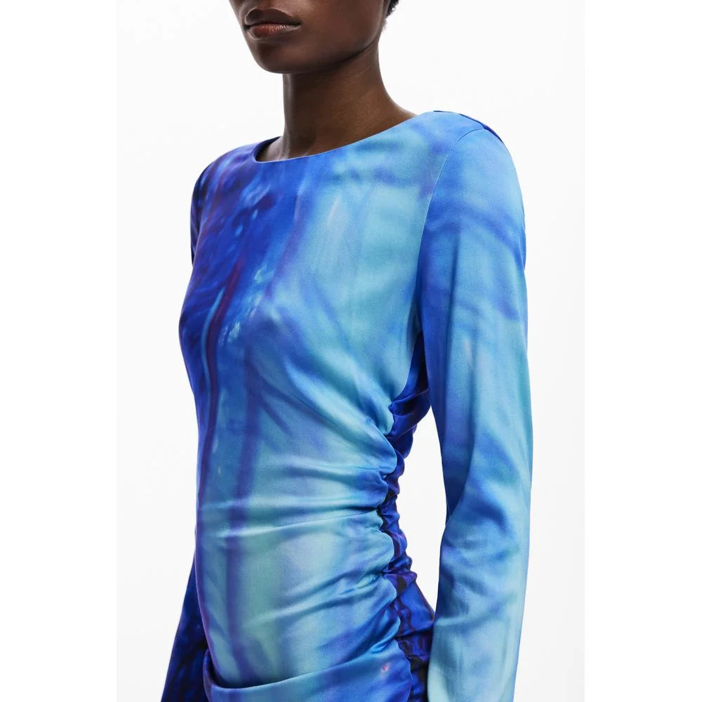 Desigual Blue Viscose Women Dress - Dresses