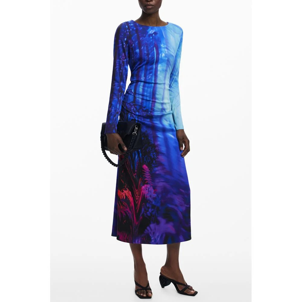 Desigual Blue Viscose Women Dress - Dresses