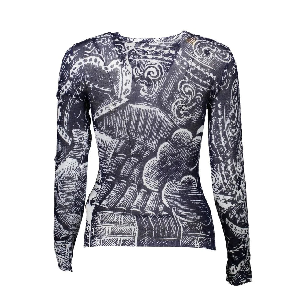 Desigual Blue Viscose Women Sweater - M