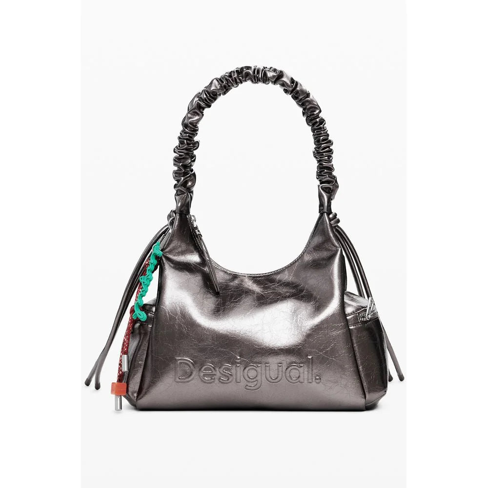 Desigual Bronze Polyethylene Women Handbag - Shoulder Bags