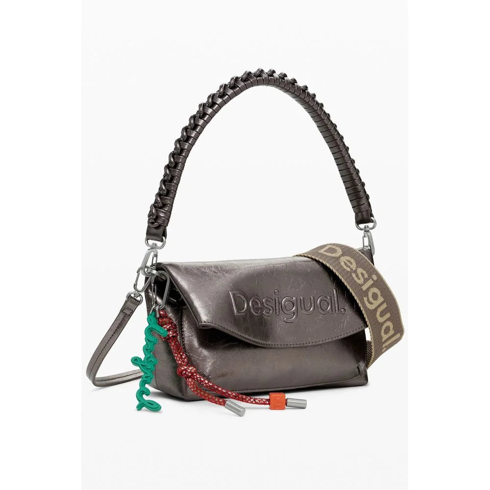 Desigual Bronze Polyethylene Women Handbag - Shoulder Bags