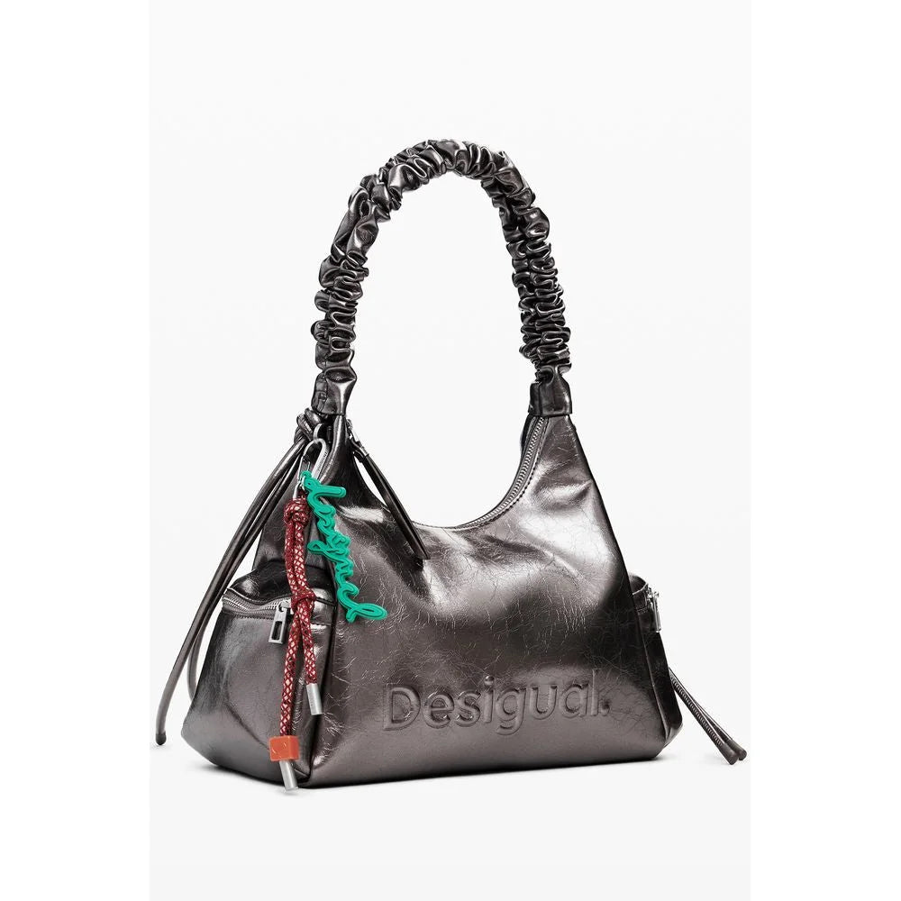 Desigual Bronze Polyethylene Women Handbag - Shoulder Bags