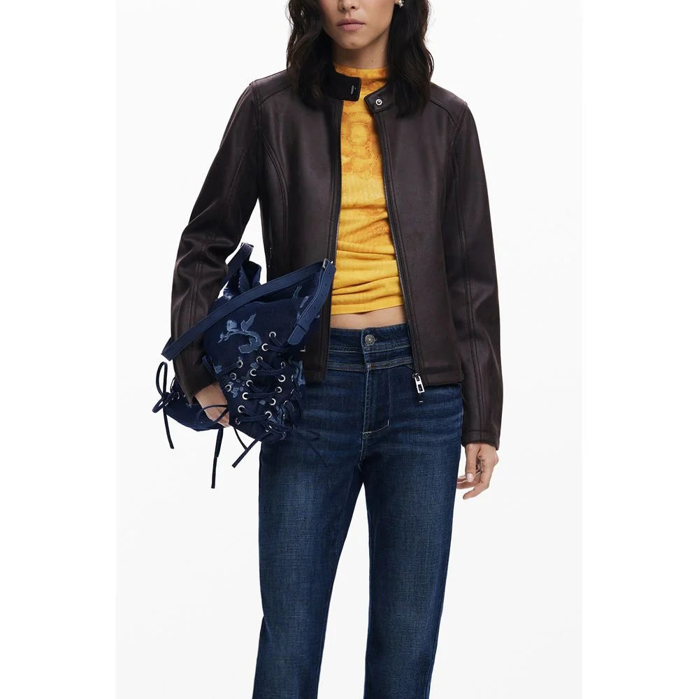 Desigual Brown Polyester Women’s Jacket - XXL