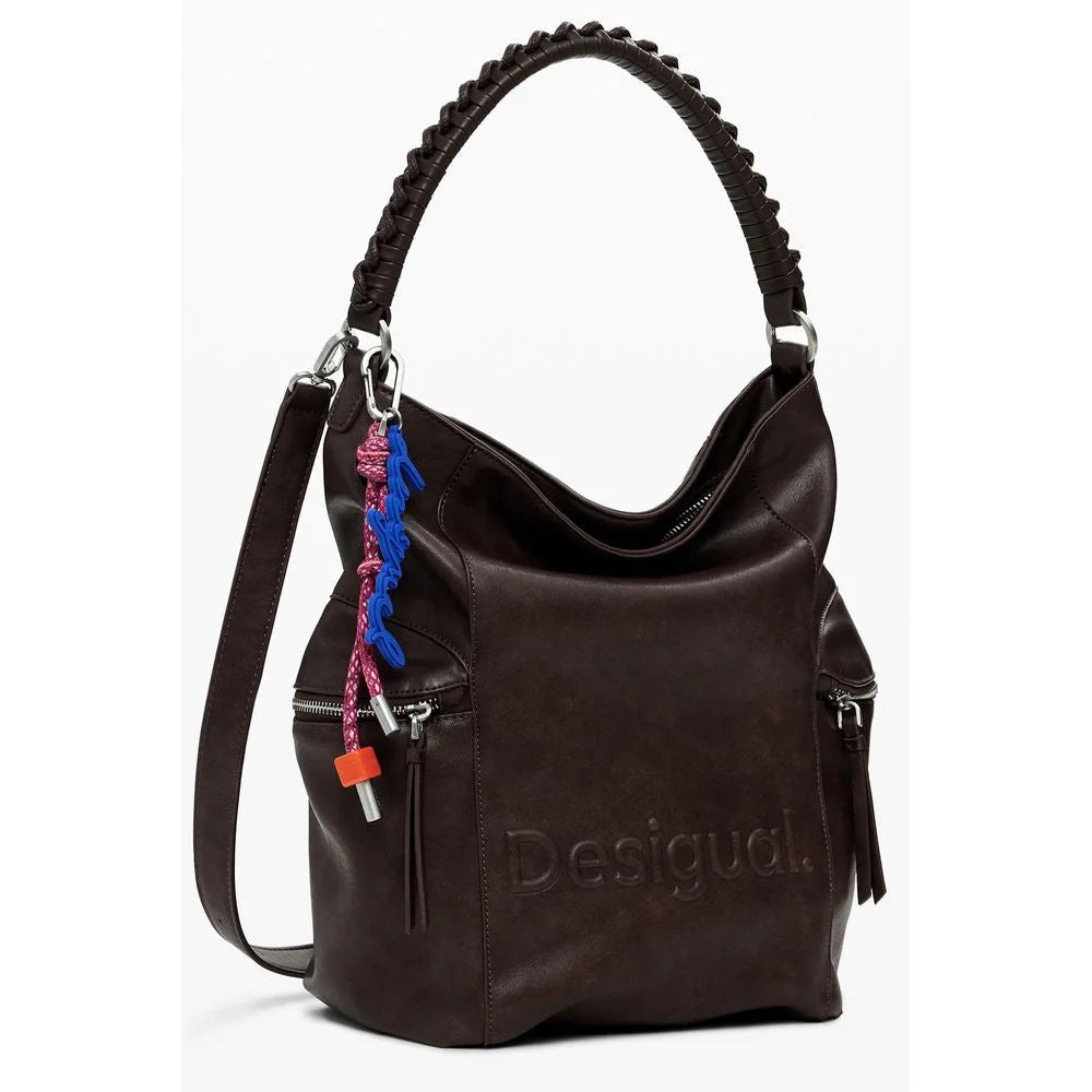 Desigual Brown Polyethylene Women Backpack