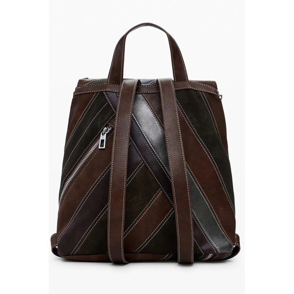 Desigual Brown Polyethylene Women Backpack - Backpacks