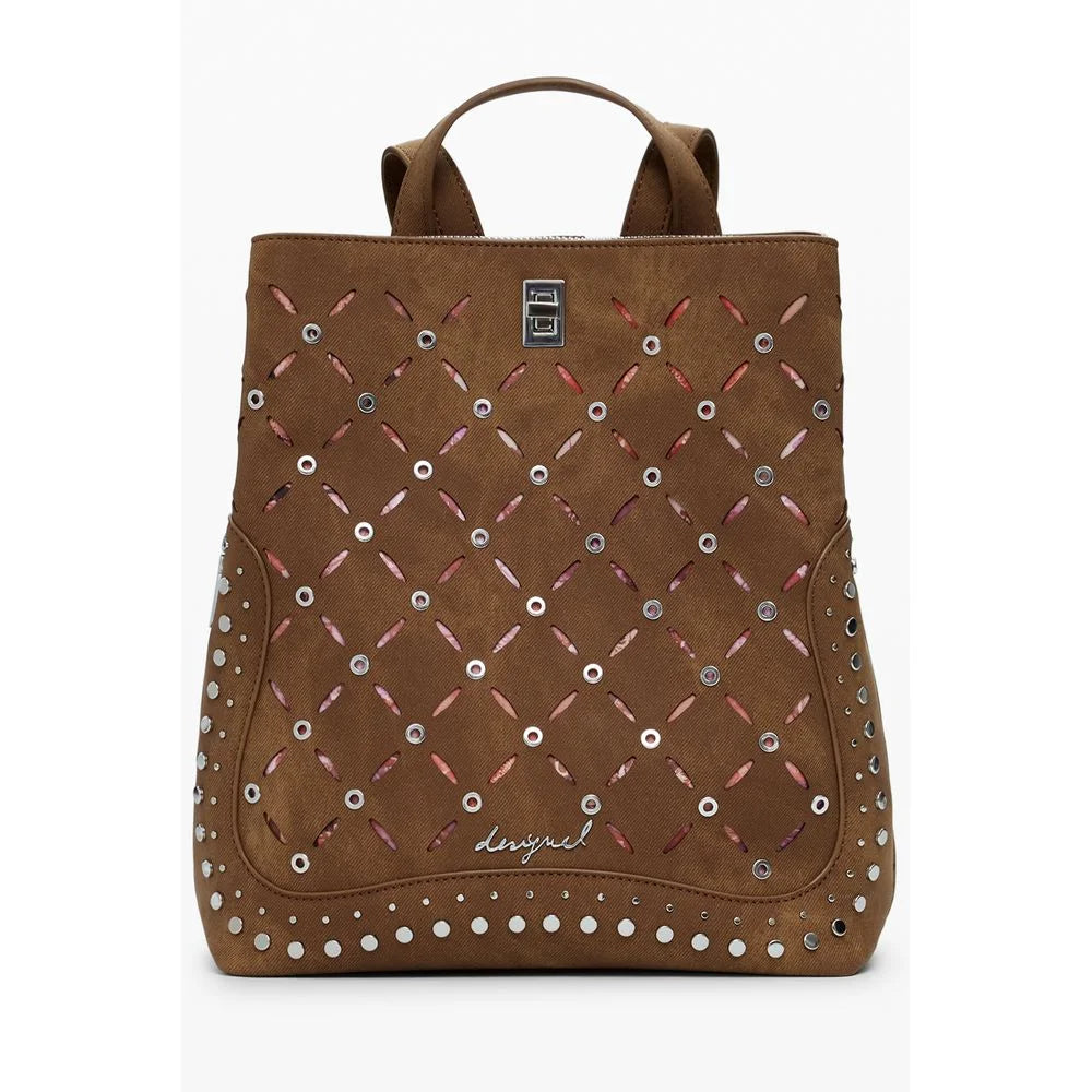 Desigual Brown Polyethylene Women Backpack - Backpacks