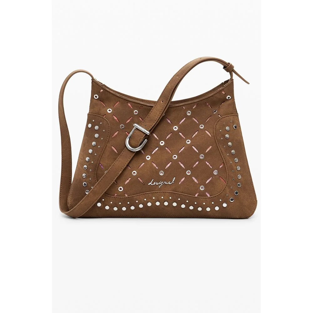 Desigual Brown Polyethylene Women Handbag - Shoulder Bags
