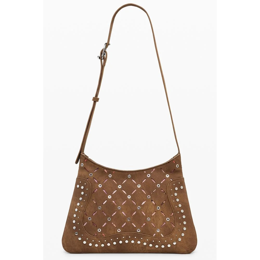 Desigual Brown Polyethylene Women Handbag - Shoulder Bags
