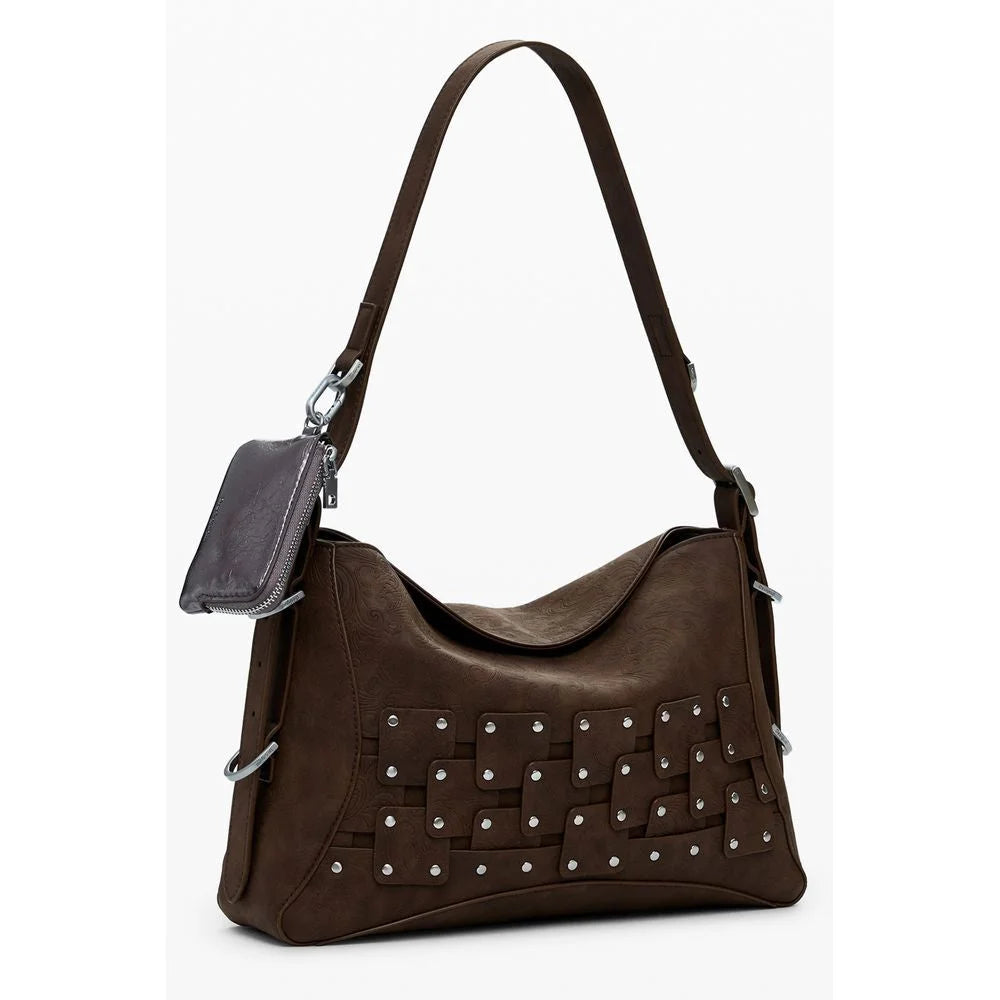Desigual Brown Polyethylene Women Handbag - Shoulder Bags