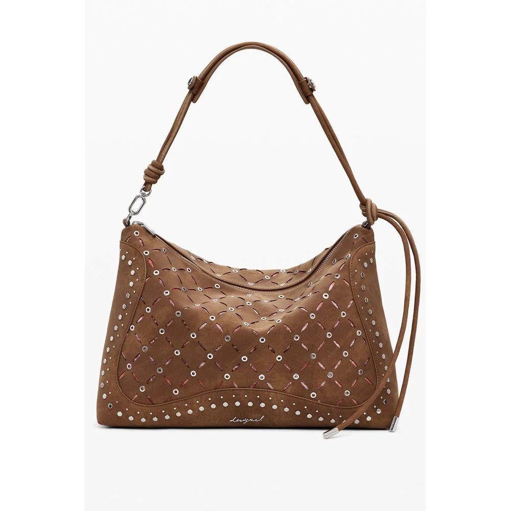 Desigual Brown Polyethylene Women Handbag - Shoulder Bags