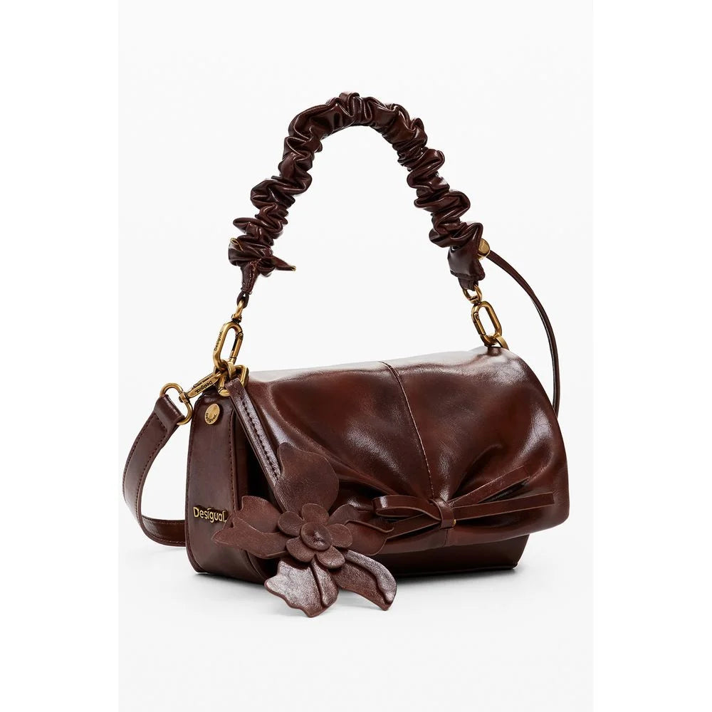 Desigual Brown Polyethylene Women Handbag - Shoulder Bags
