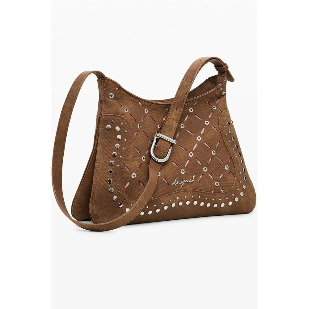 Desigual Brown Polyethylene Women Handbag - Shoulder Bags