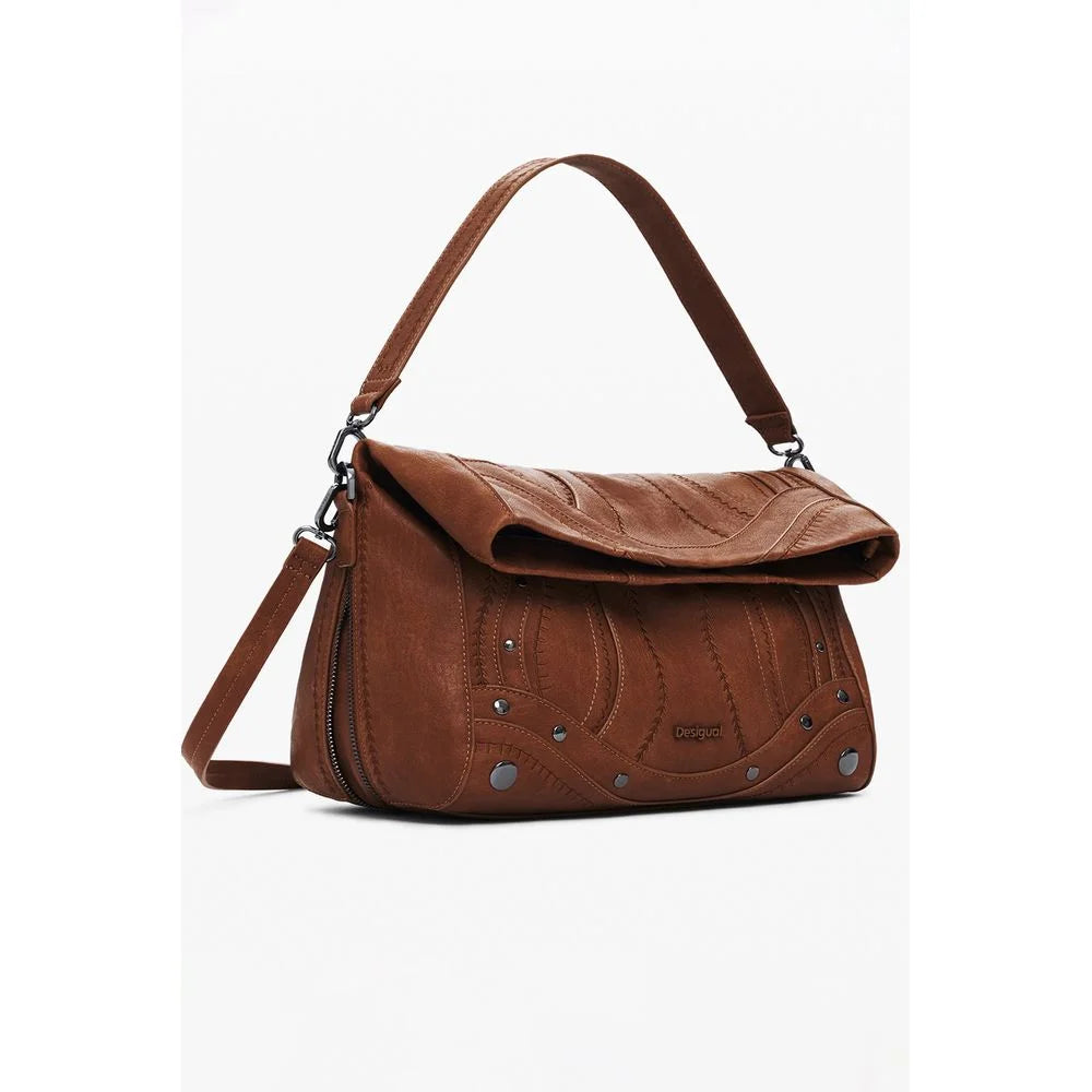 Desigual Brown Polyethylene Women Handbag - Shoulder Bags