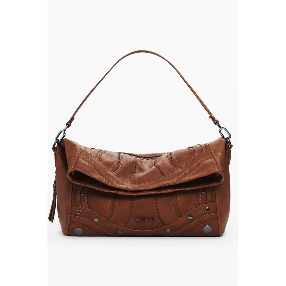 Desigual Brown Polyethylene Women Handbag - Shoulder Bags