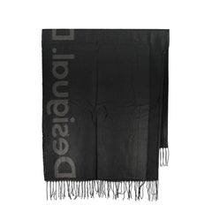 Desigual Chic Contrast Detail Poncho in Timeless Black - One Size - Ponchos