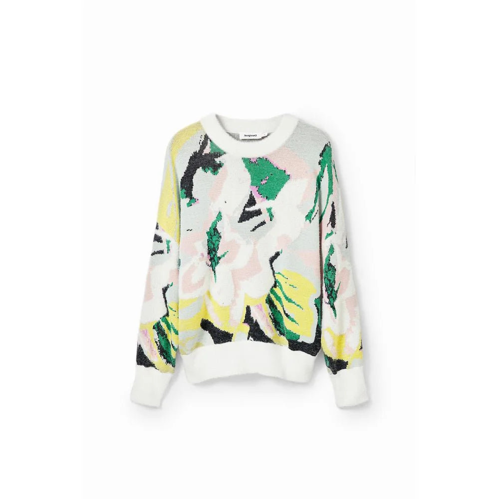 Desigual Cream Polyamide Sweater - IT44|L