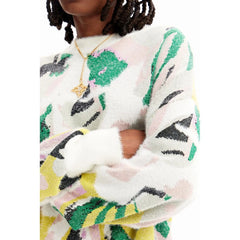 Desigual Cream Polyamide Sweater - IT44|L