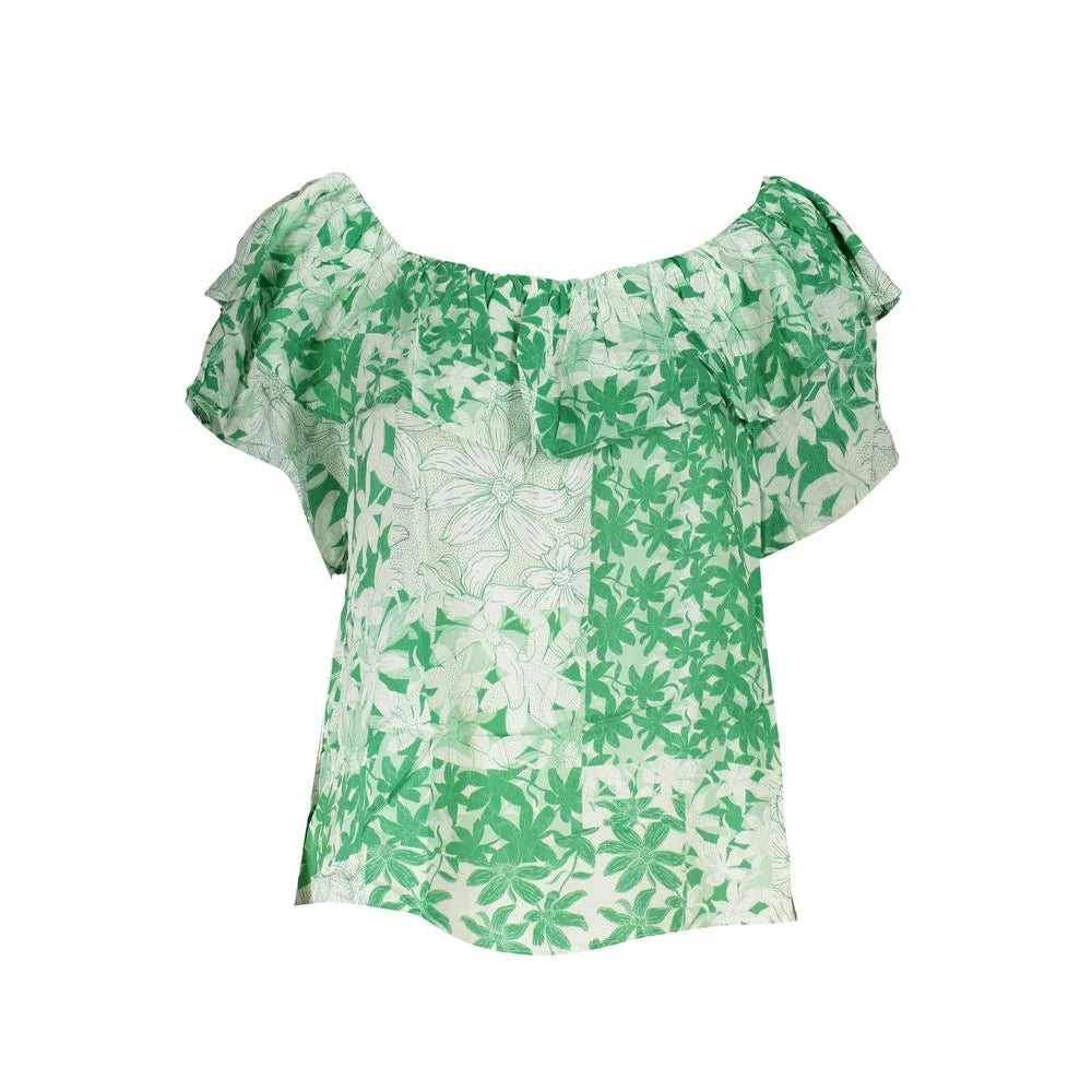 Desigual Green Cotton Women T-Shirt - T-Shirts