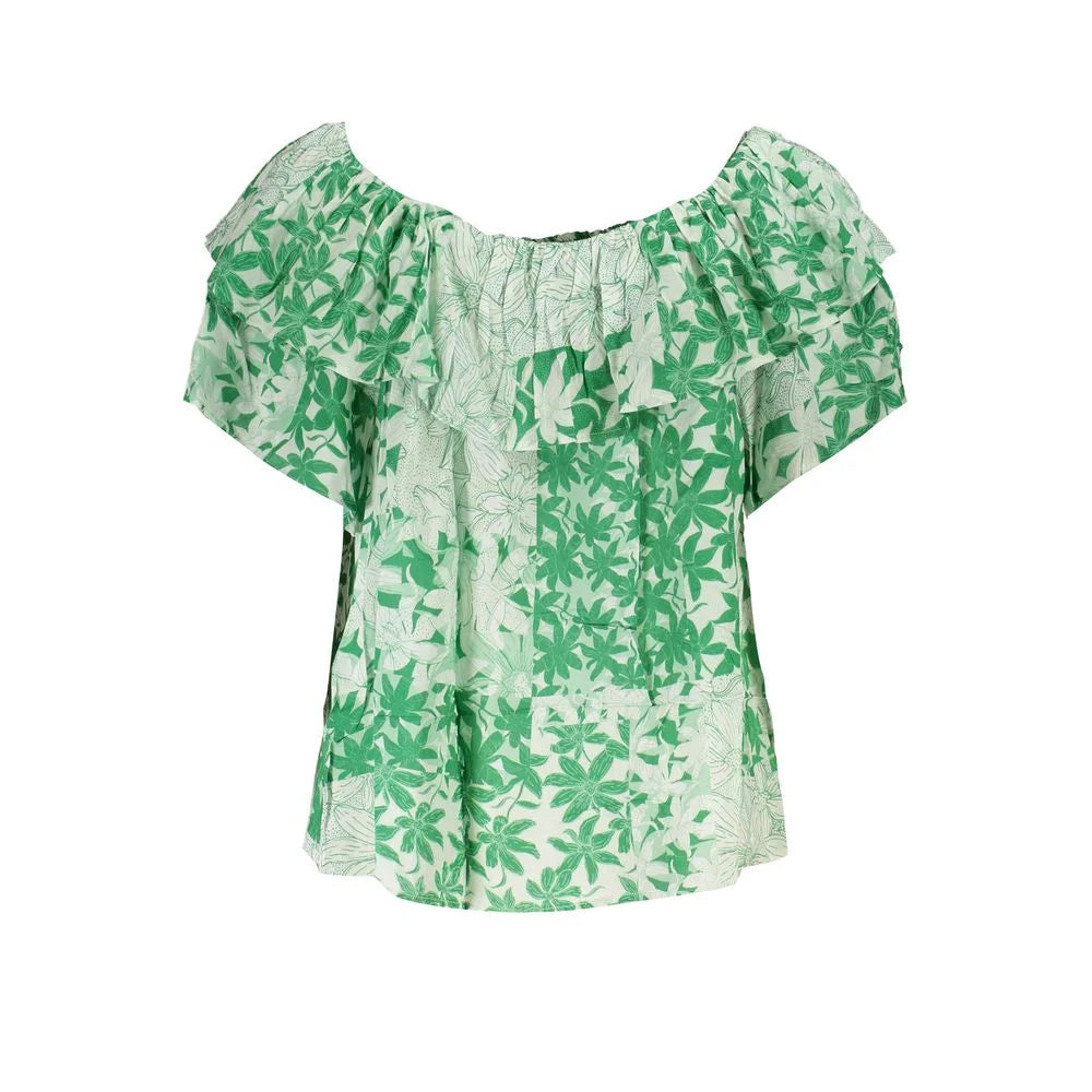 Desigual Green Cotton Women T-Shirt - T-Shirts