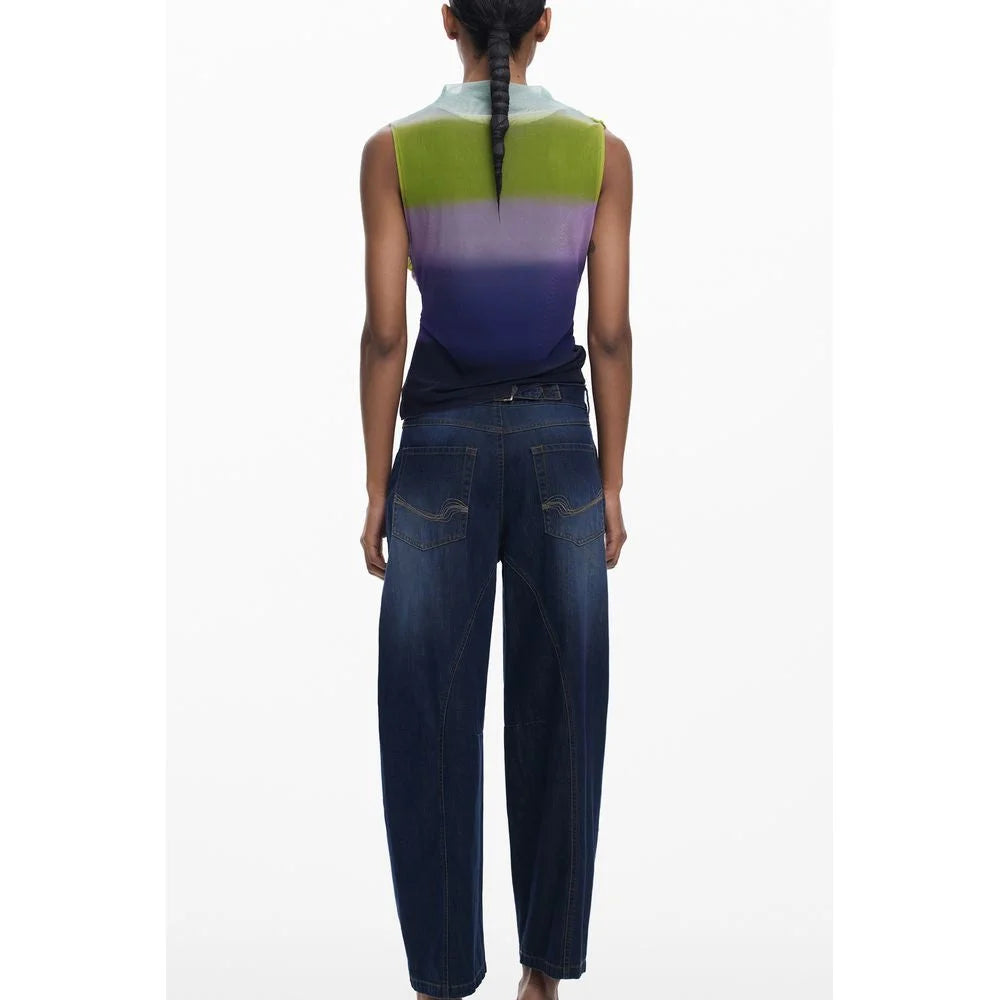 Desigual Green Polyester Tank Top - L