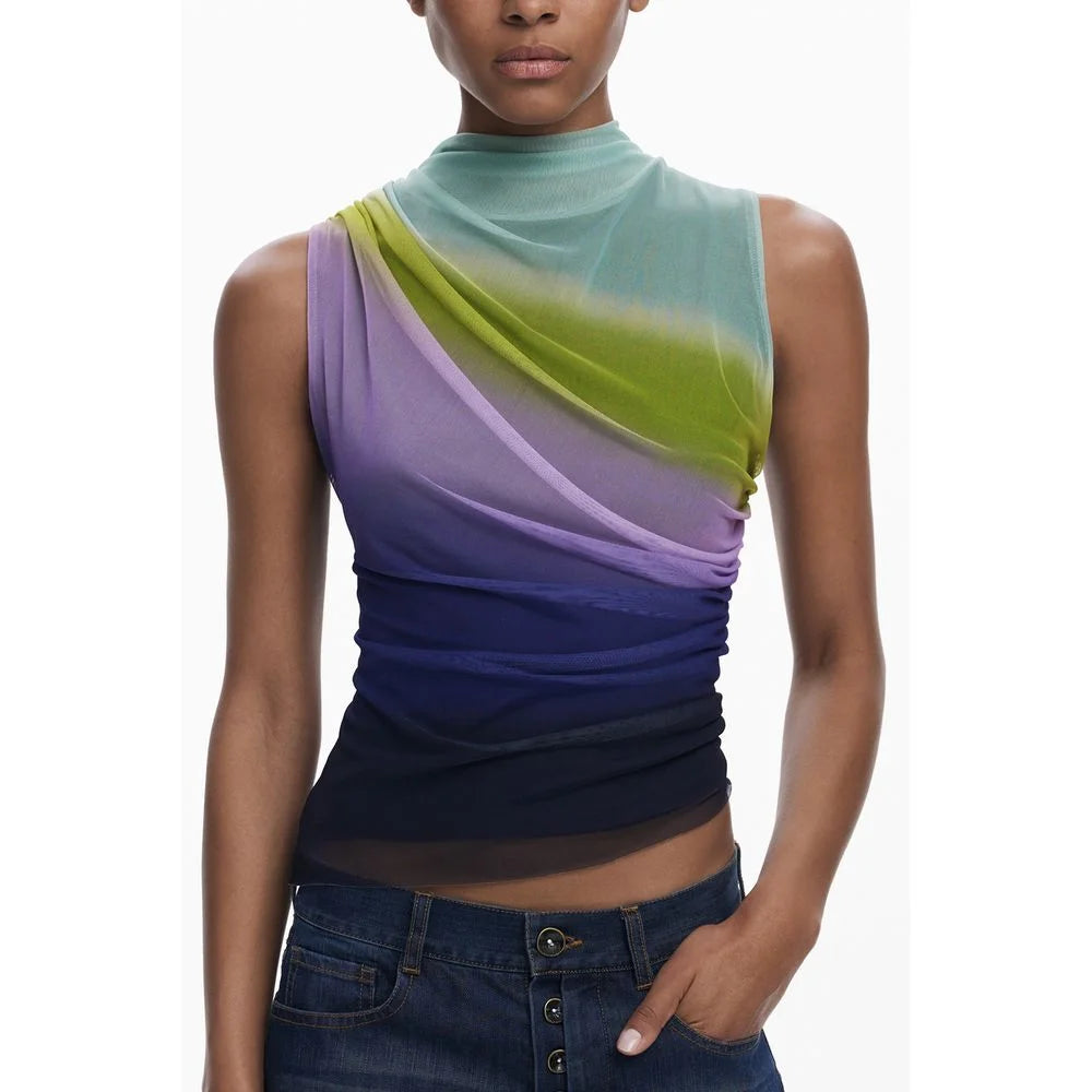 Desigual Green Polyester Tank Top - L
